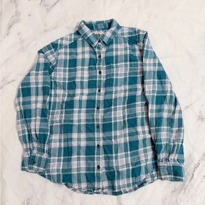 Girls Cat & Jack light blue button down shirt size 10/12